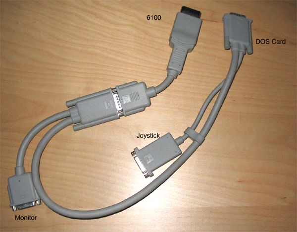 monitor cable for the DOS compatibility card of the 6100